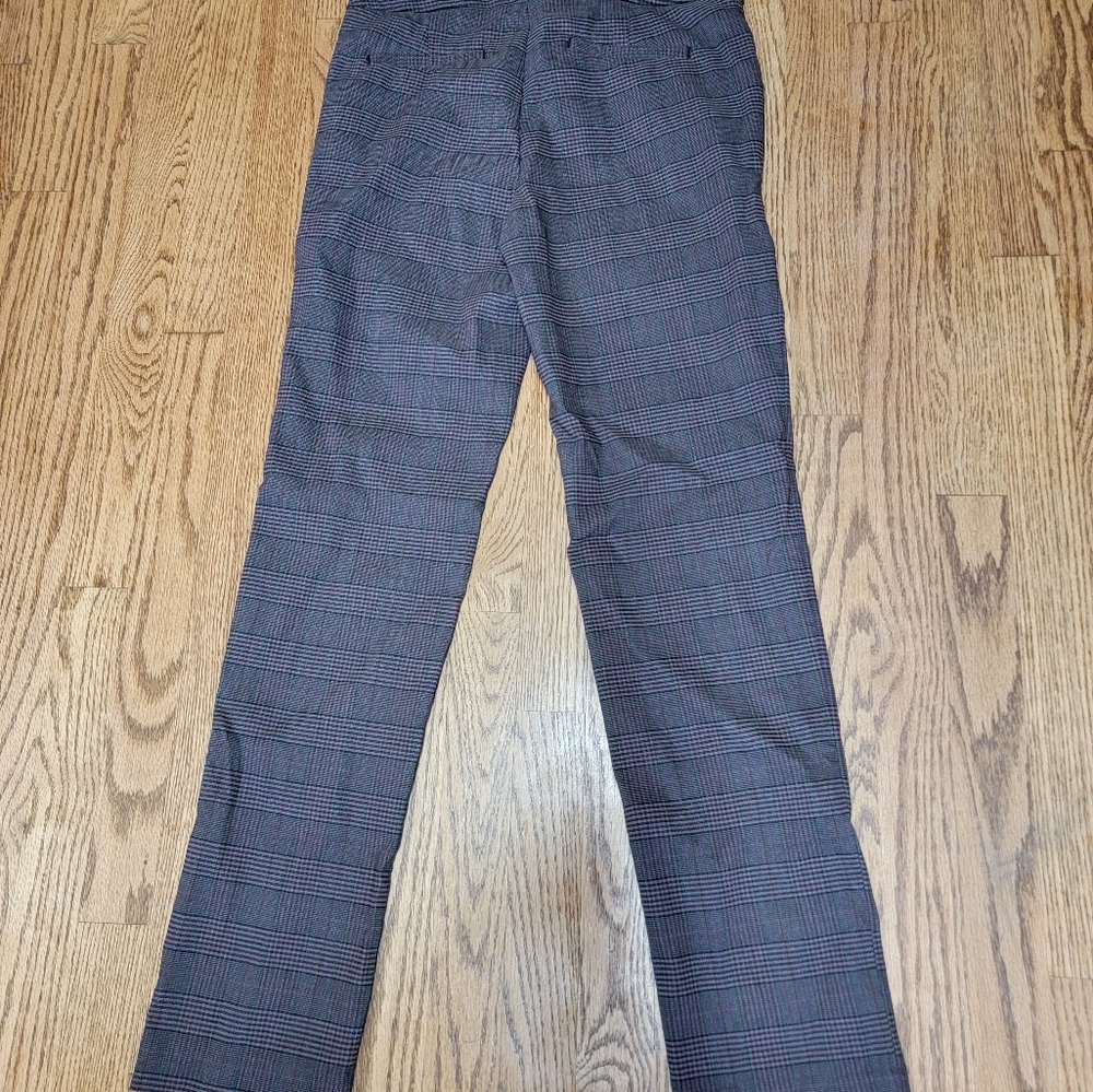 Plaid Straight Leg Women's Pants
